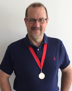 Simon Hackett with his 2014 Charles Todd Medal